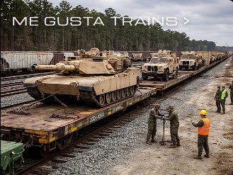 Military equipment on rail